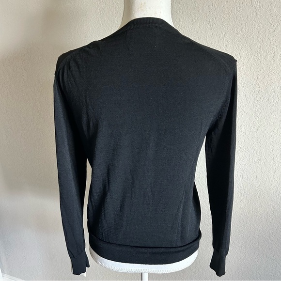 Elie by Elie Tahari V Neck Long Sleeve Viscose Single Pocket Sweater Top… - Picture 2 of 12
